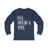 T Shirt Manche Longue Slim Sexe Drugs & BMX