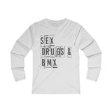 T Shirt Manche Longue Slim Sexe Drugs & BMX