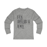 T Shirt Manche Longue Slim Sexe Drugs & BMX