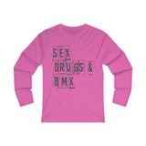 T Shirt Manche Longue Slim Sexe Drugs & BMX