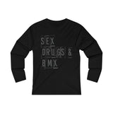 T Shirt Manche Longue Slim Sexe Drugs & BMX